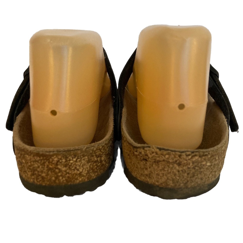 Birkenstock Gizeh 38 Black Leather Thong T Strap Sandals Womens 7 7.5 US FLAWS - Picture 8 of 14